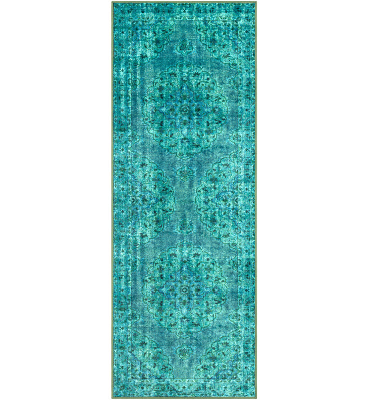 Bungalow Rose Almon Emerald/Dark Green Area Rug & Reviews Wayfair